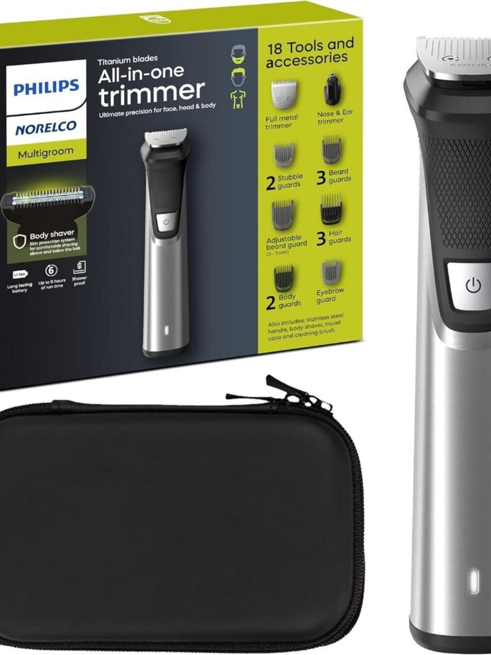 Philips Norelco Multigroom 9000 Series MG9740-18-in-1 Precision Trimmer for Face